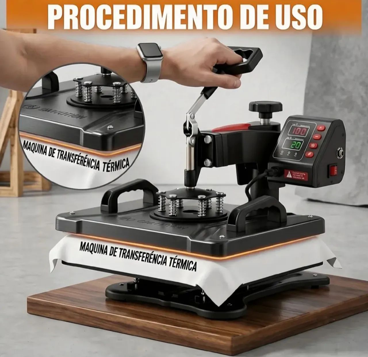 Prensa Térmica de Sublimação Camisas, Canecas 3X1