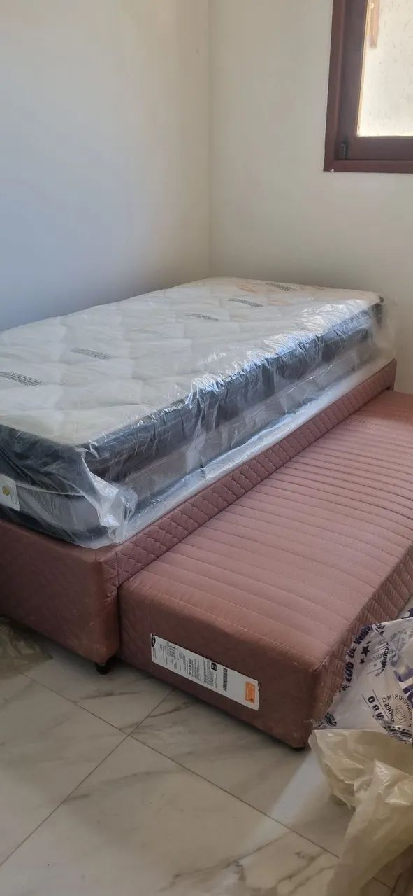 Cama box c/aux solteiro