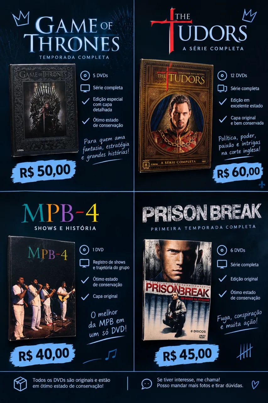 ? VENDA DE DVDs - SÉRIES E MÚSICA ?  