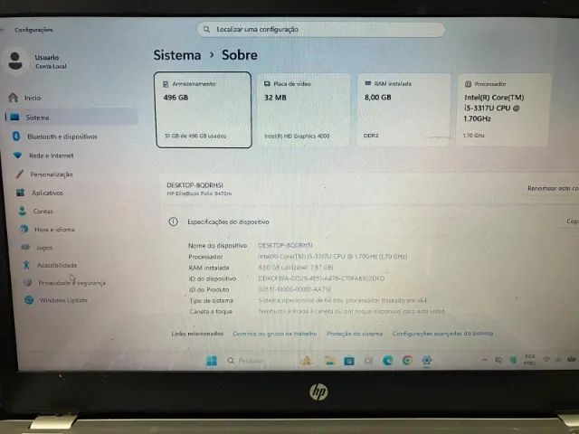 Notebook HP folio 9470M Intel I5 DDR3 8GB HD500GB - Foto 2