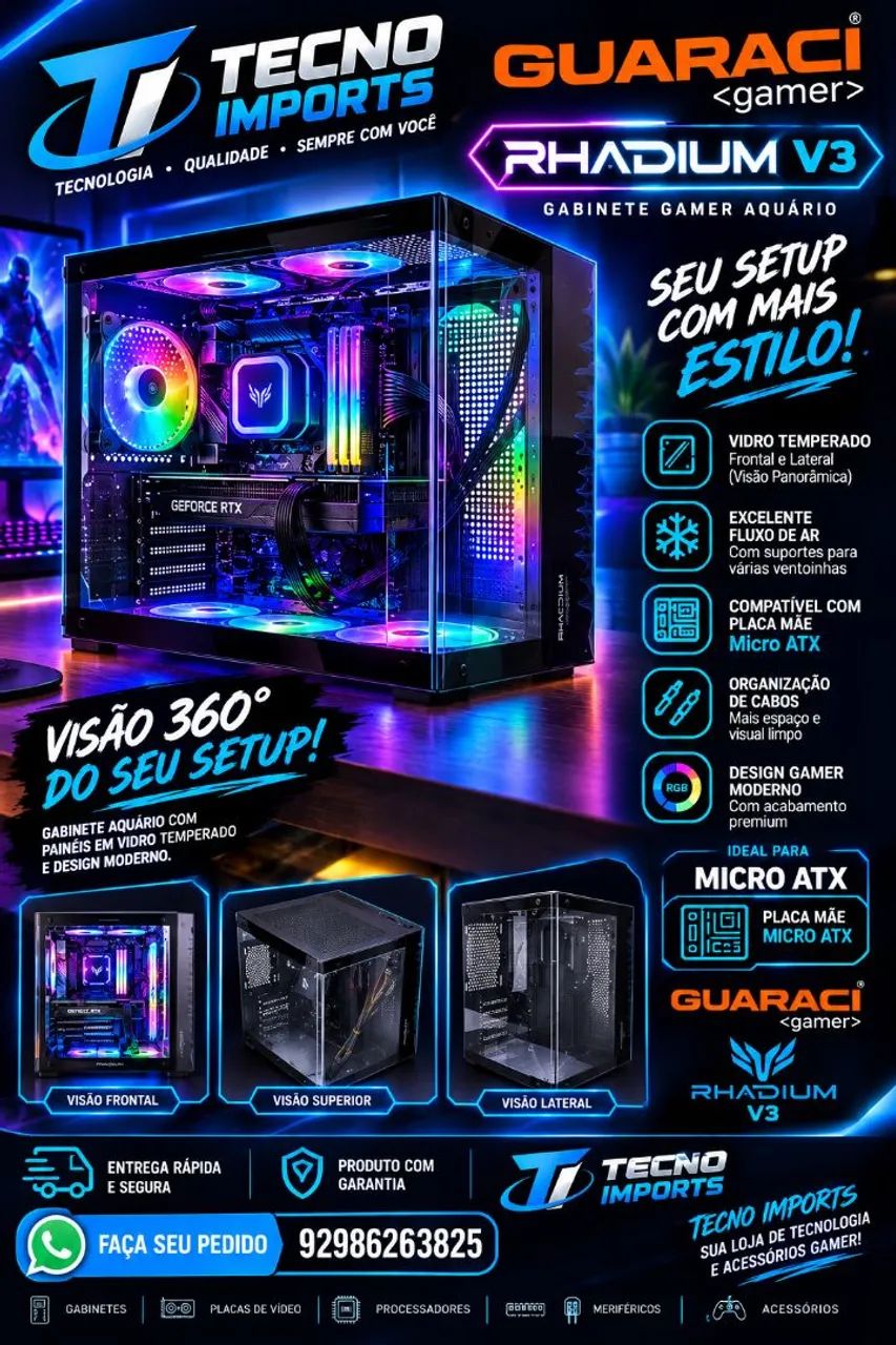 Gabinete aquário micro atx  - Foto 4