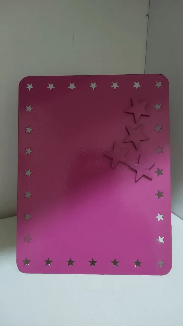 Porta retrato metálico rosa