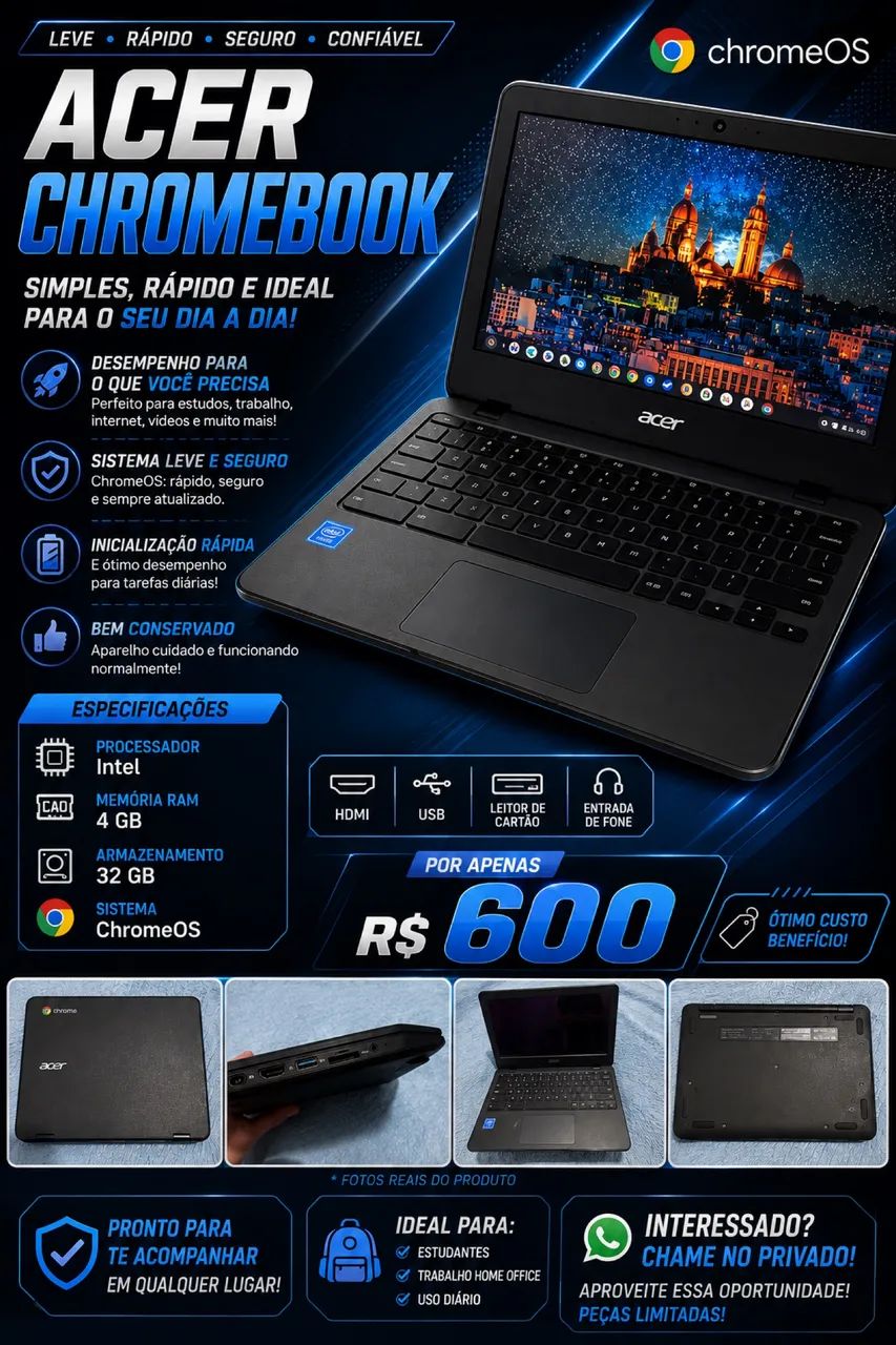 VENDE-SE CHROMEBOOK 