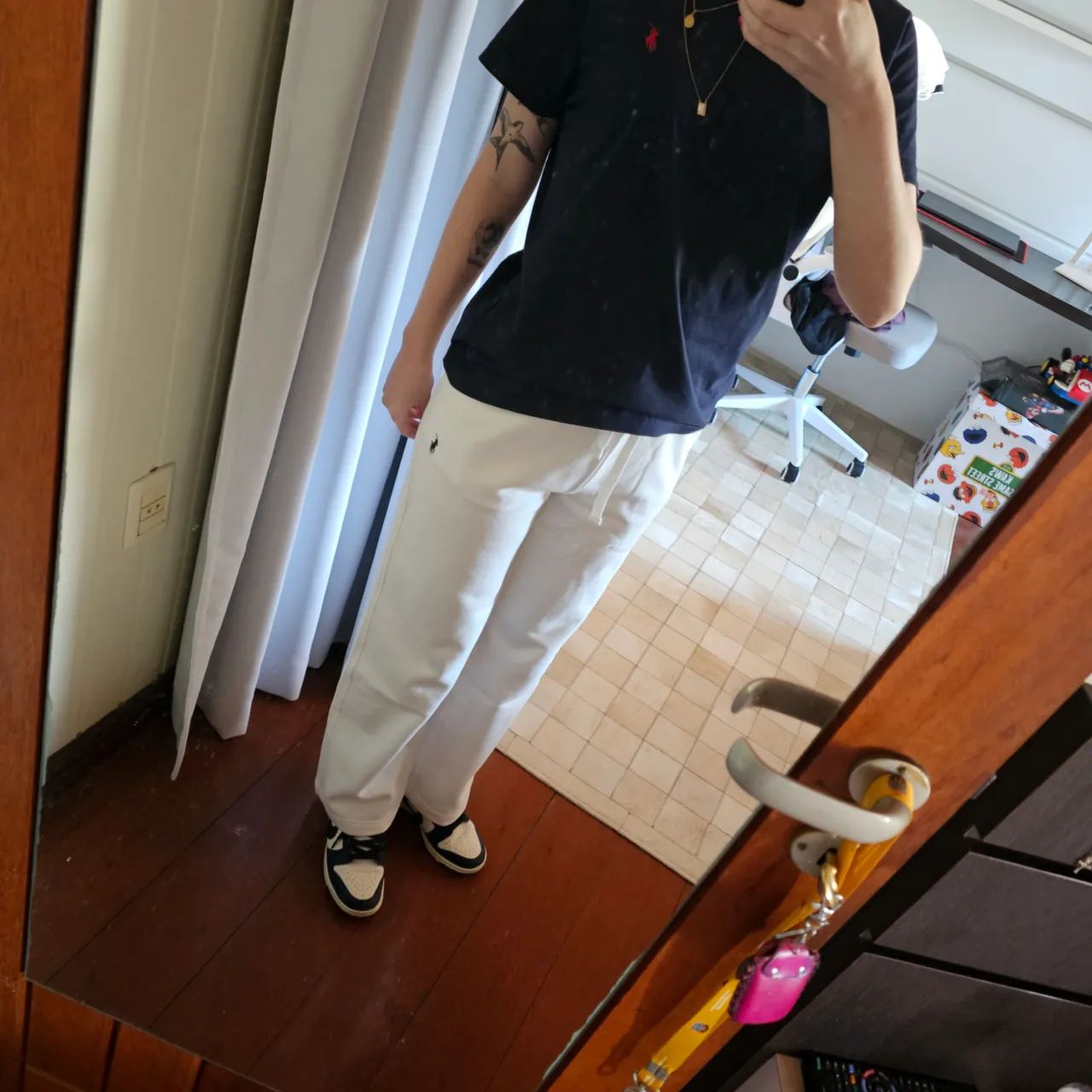 Calça moletom ralph lauren branca - Foto 4