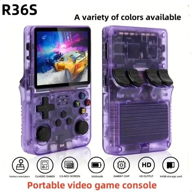 Console Game Portátil R36S + de 15.000 Jogos /Game com 64GB /Linux /Tela IPS3.5 Polegadas - Foto 2