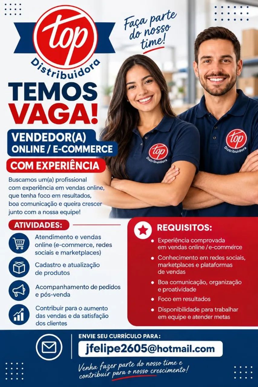 VAGA PARA VENDEDOR (A)