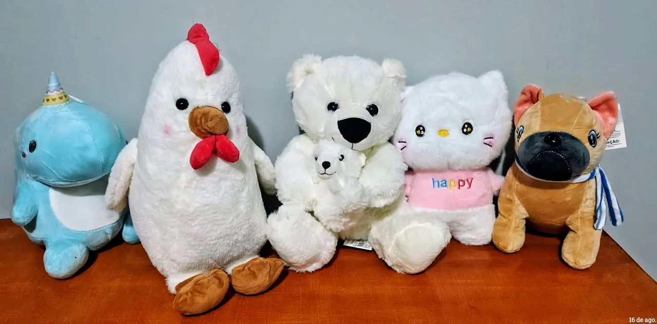 Vendo varias pelúcias novas, 
