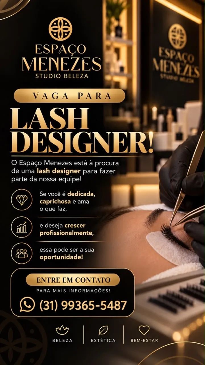 VAGA PARA LASH DESIGNER 