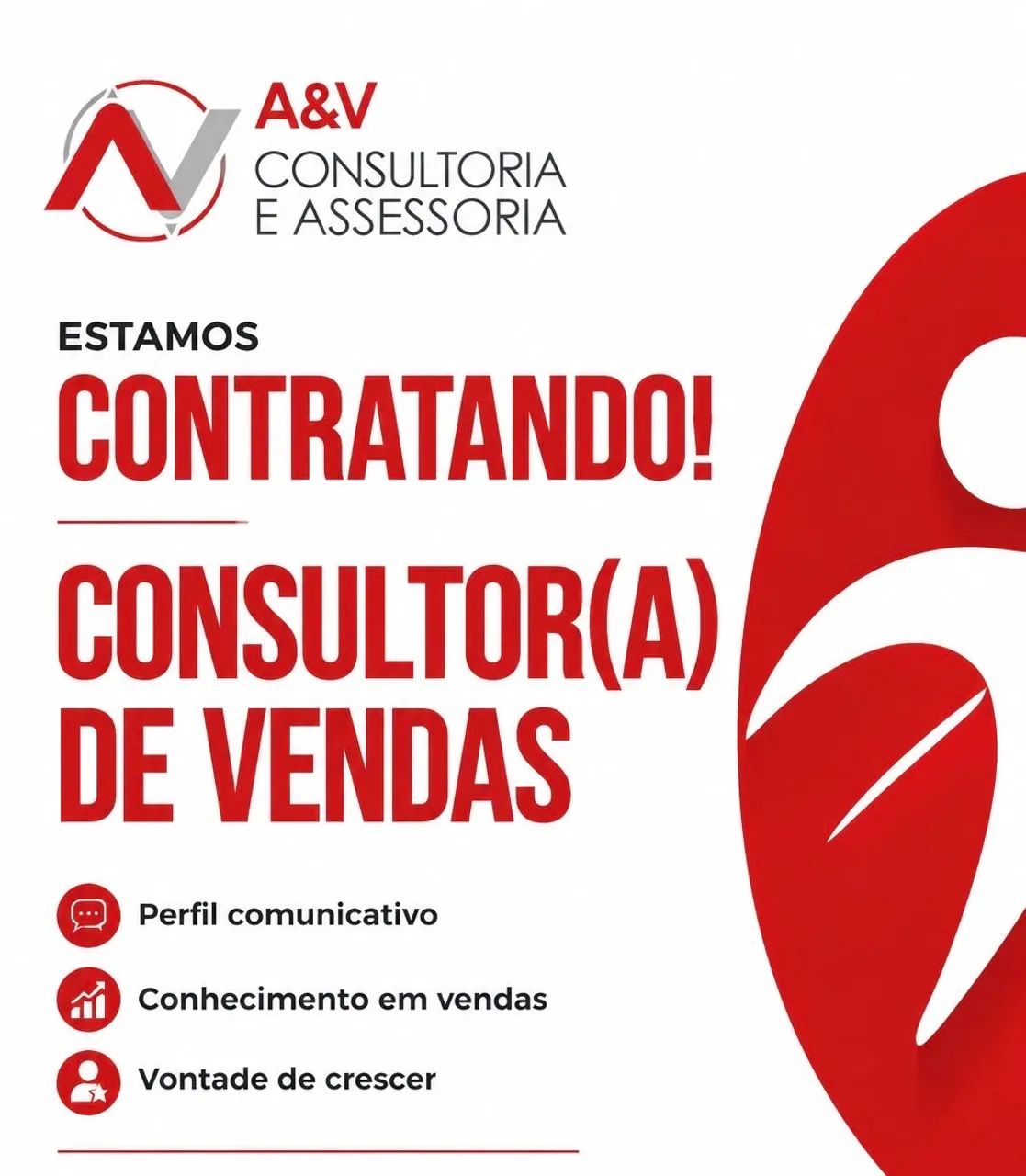 Contrata-se consultor (a) de vendas 