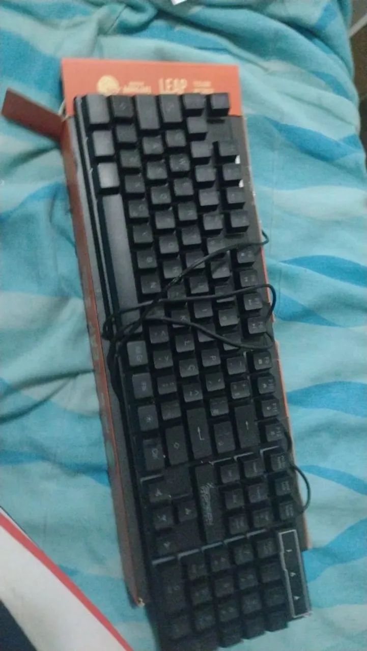 Teclado e mouse semi mecanico preto  - Foto 3