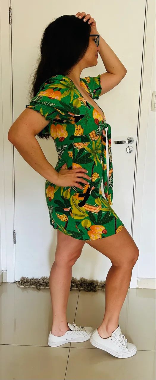 Vestido curto estampado - Foto 2