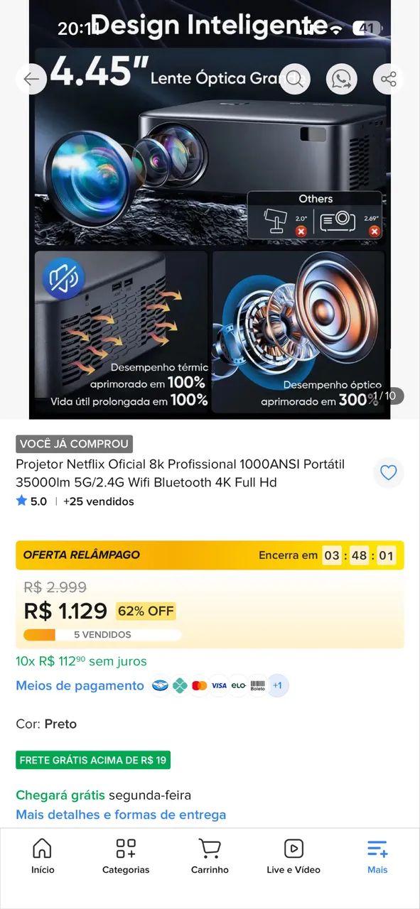 Projetor gcz 8k 200? - Foto 5