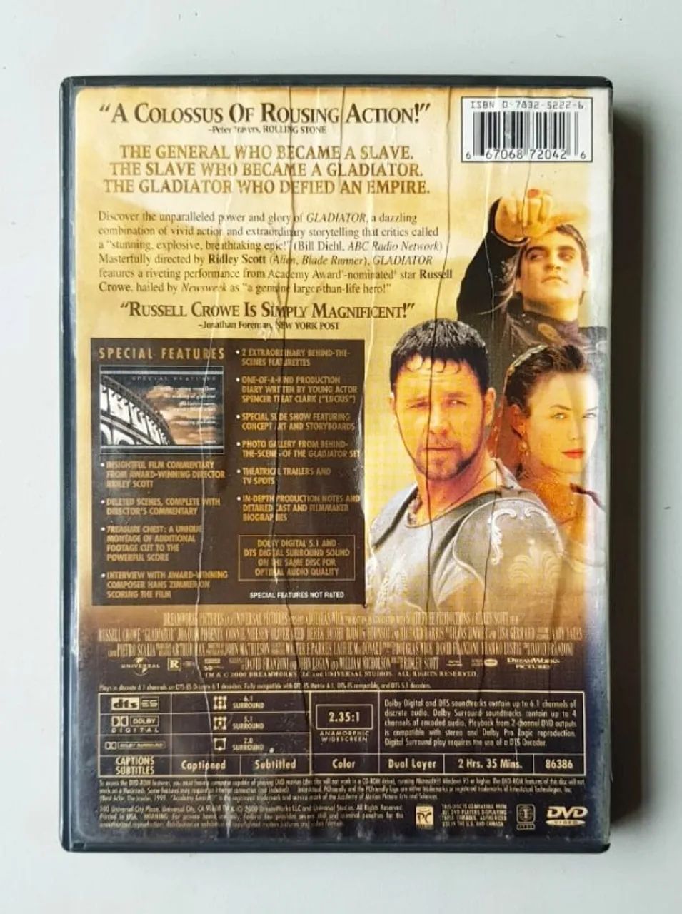 Dvd Importado Original - Gladiator (Russel Crowe) - DVD Duplo - 2000 - Usado  - Foto 6
