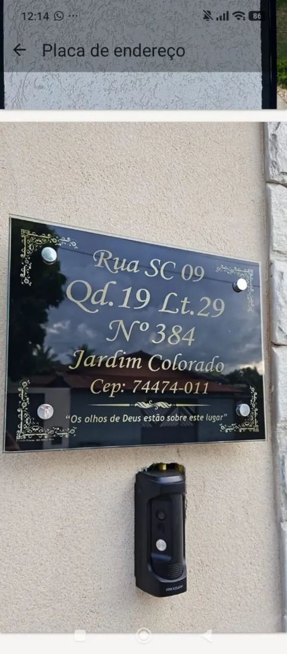 Placa de endereço 