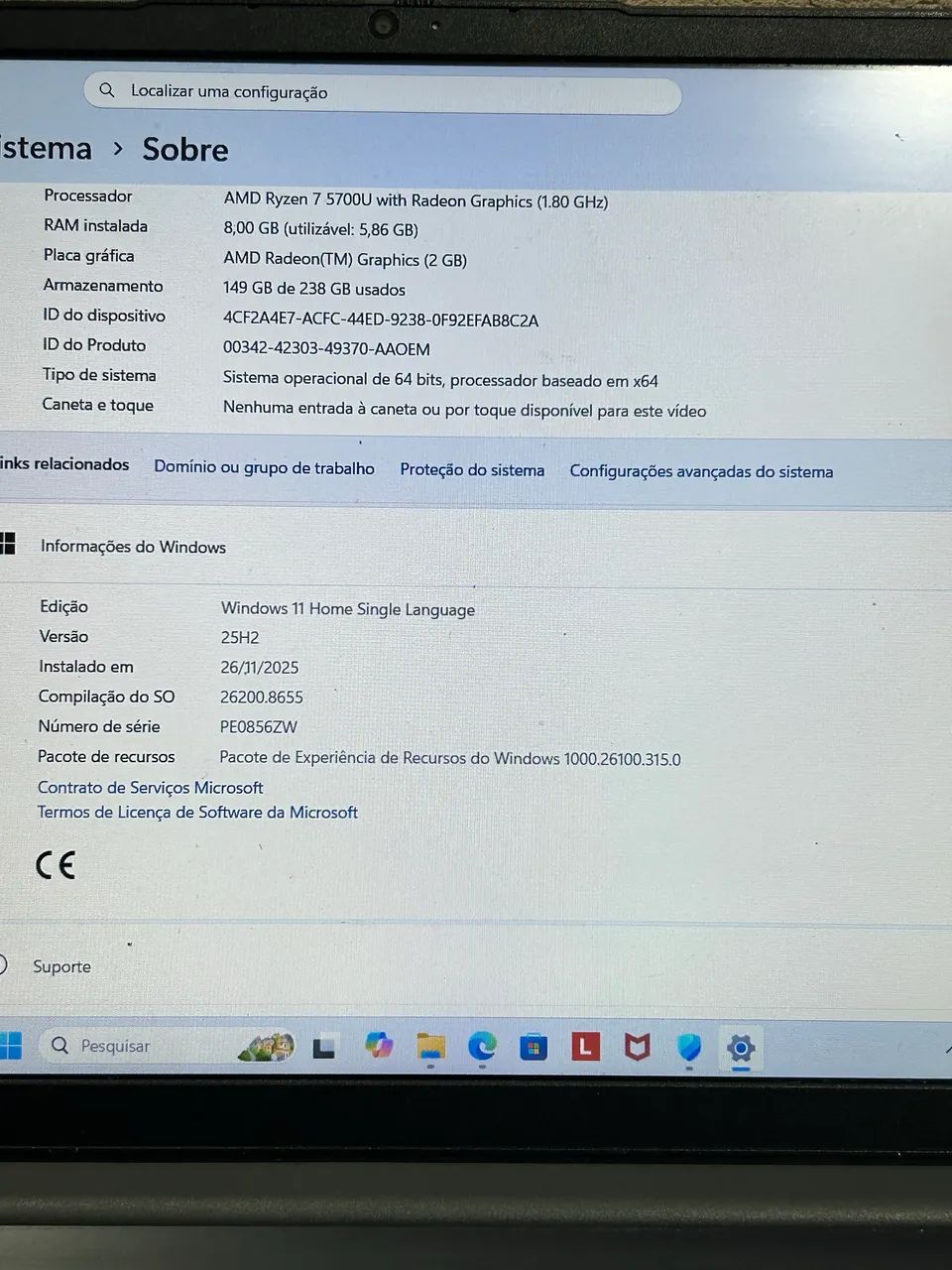 Notebook Ideapad - Ryzen 7 e processador AMD Radeon - Foto 4