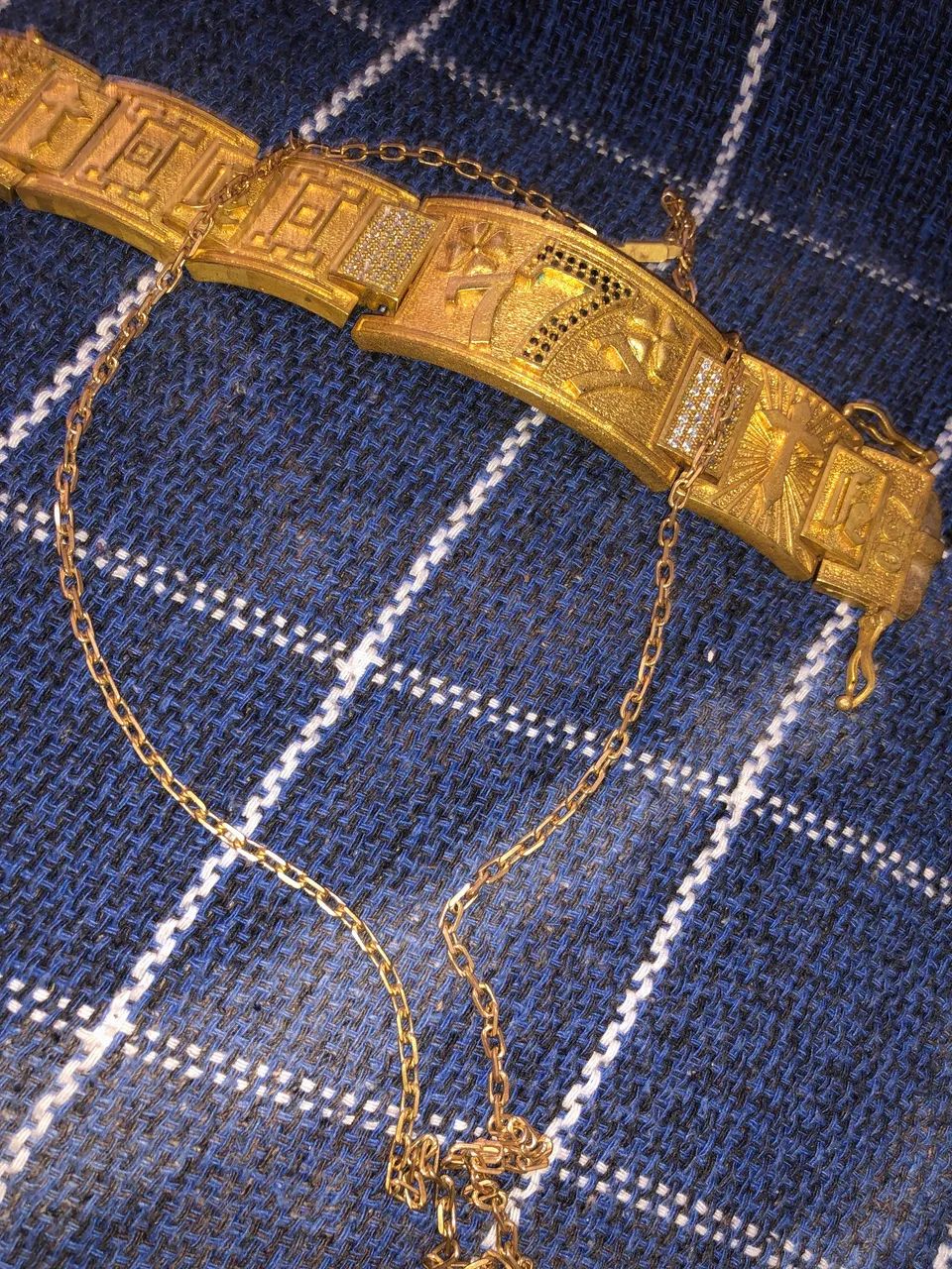 Bracelete + Cordão moeda antiga  - Foto 5
