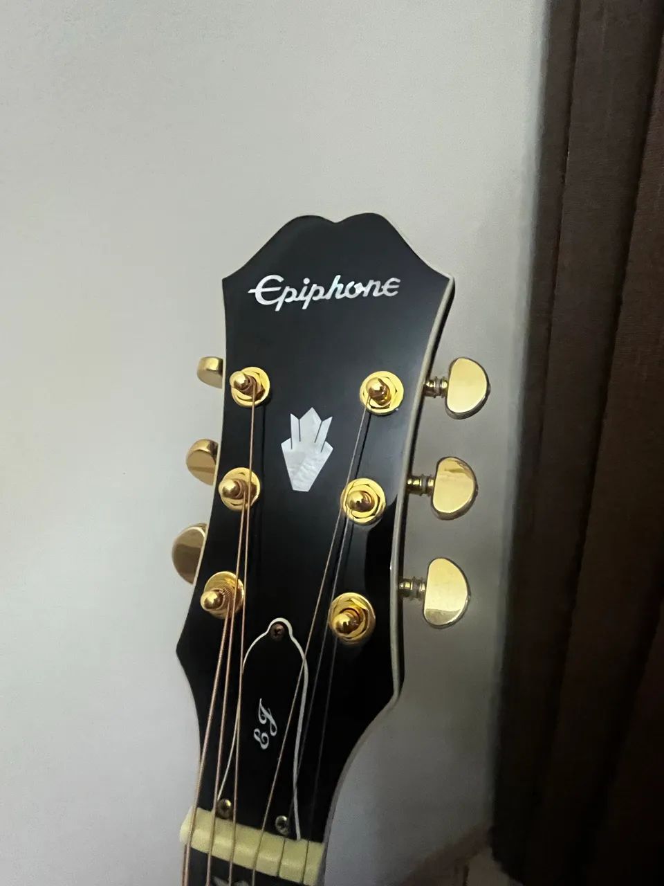 violão elétrico epiphone ej 200 sce gold black - Foto 3