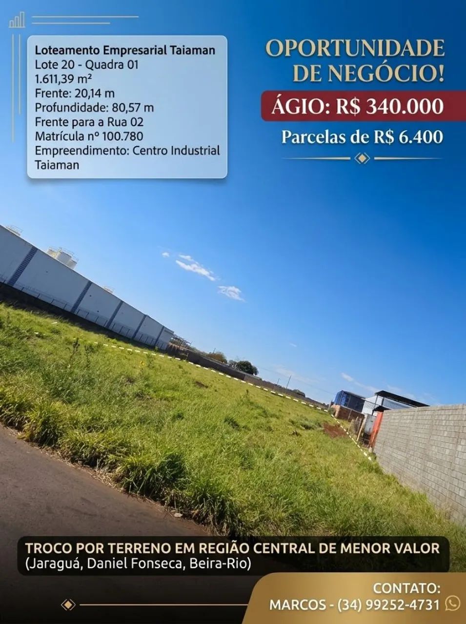 TERRENO SETOR INDUSTRIAL TAIAMAN