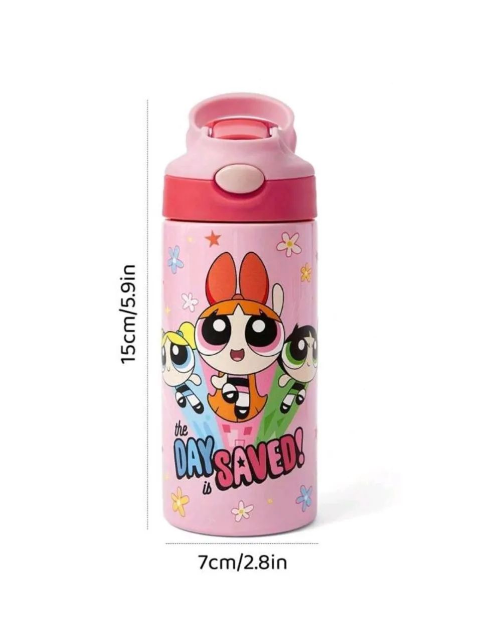 Garrafa Térmica Infantil ORIGINAL 500ml Meninas Superpoderosas - Foto 5