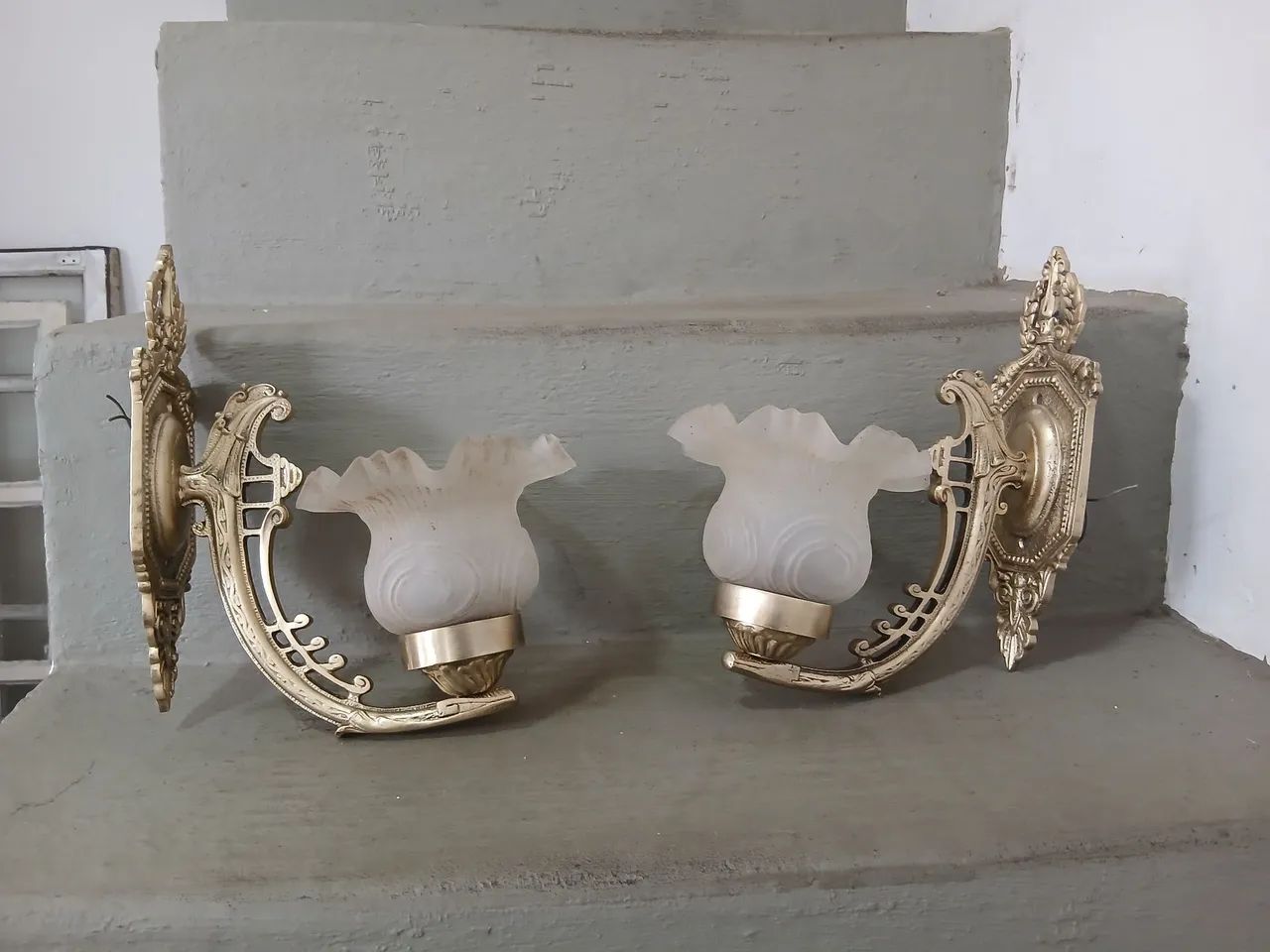 Par de arandelas em bronze