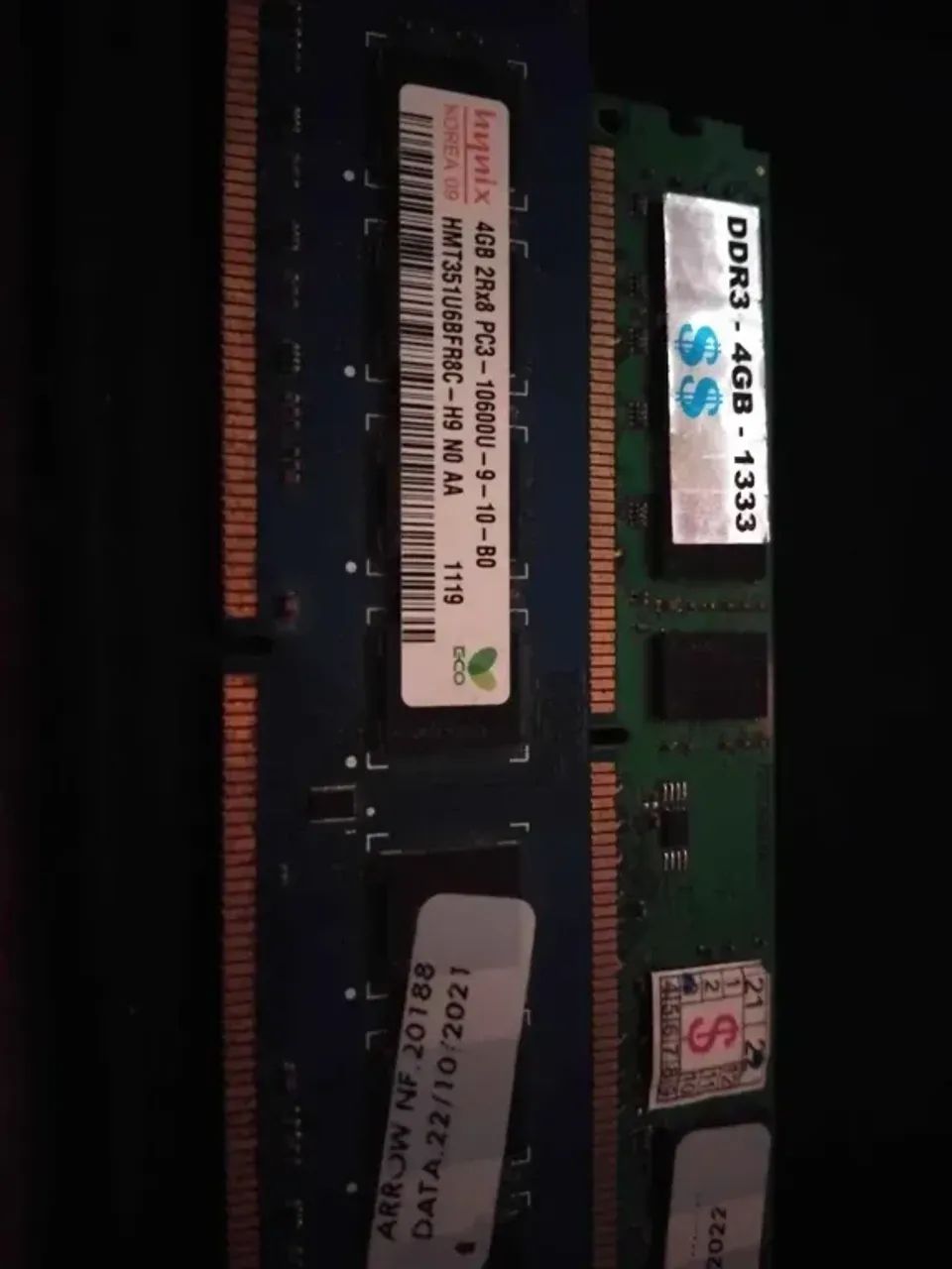 2x4 memorias ddr3 4gb perfeito estado