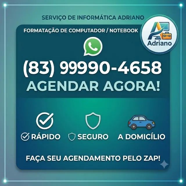 Formatação Técnica de Computadores / Notebooks - Atendimento em Casa
