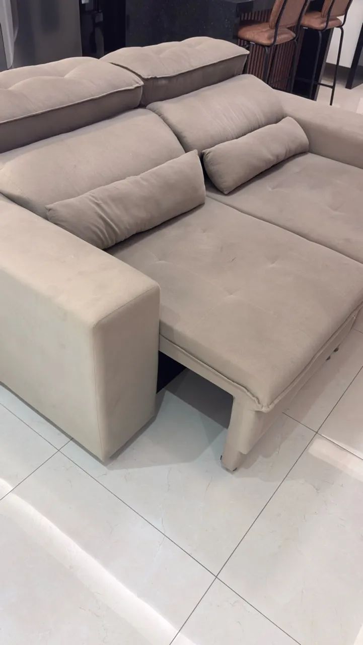 Sofá 2 Lugares Retrátil | Suede 2,0m x 1,20m - Foto 4