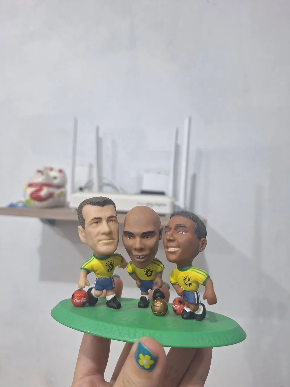 Trio de mini craques coca cola 98 miniatura colecionável 