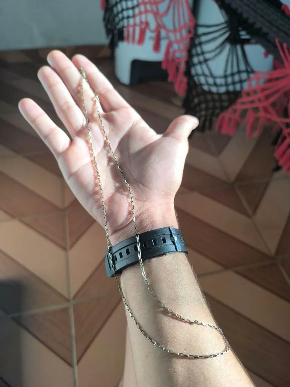 Cordão de prata banhada 4,2grama  - Foto 3