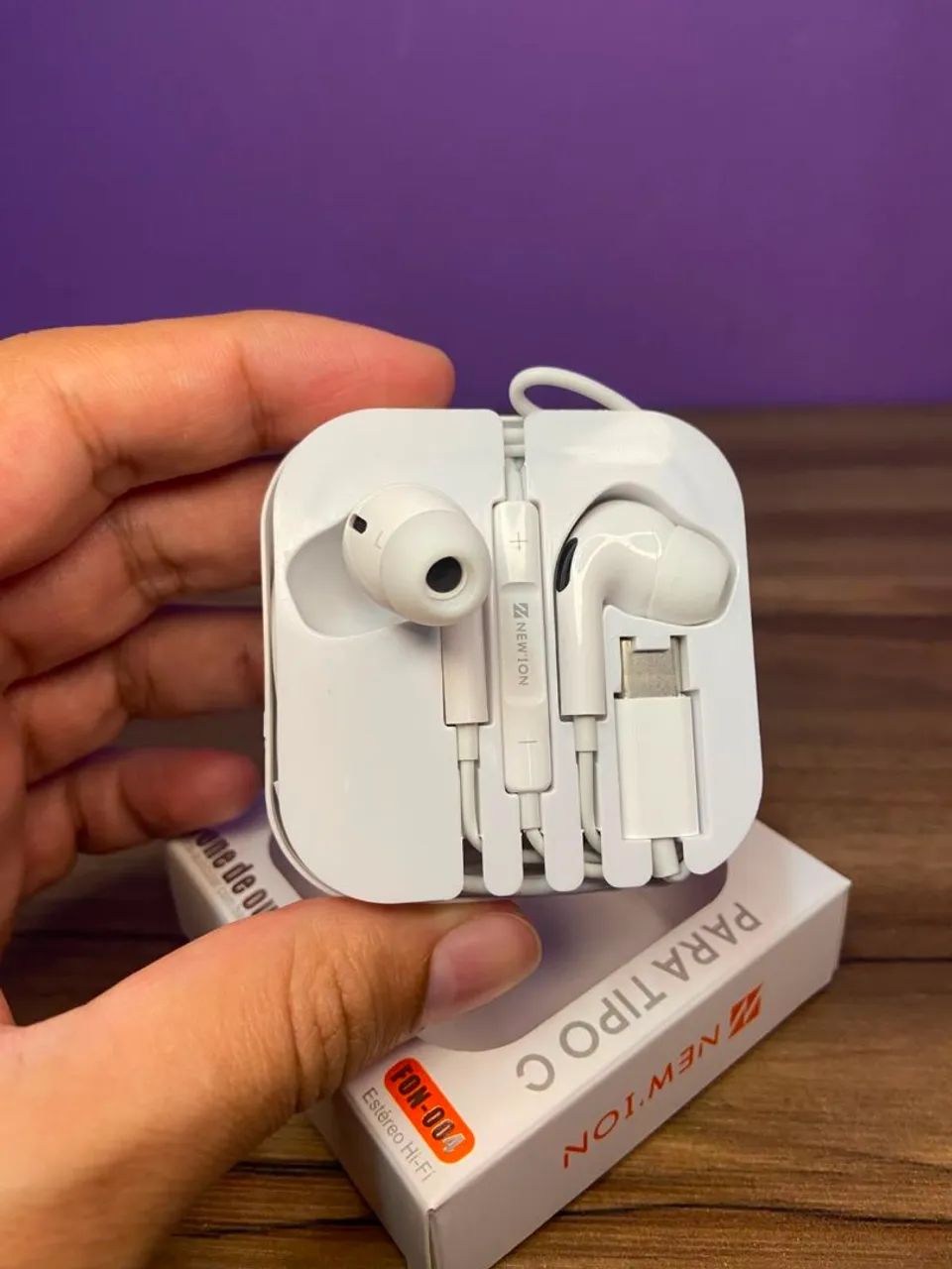 Fone de ouvido com fio tipo C - entrega rápida  - Foto 3