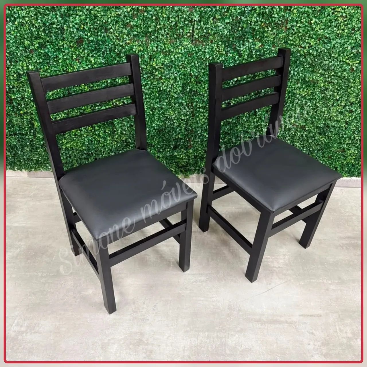 Cadeira com estofado preto ou vermelho  - Foto 5