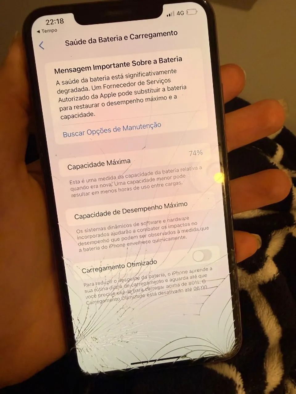 Iphone 11 Pro Max 64g tela trincada - Foto 4