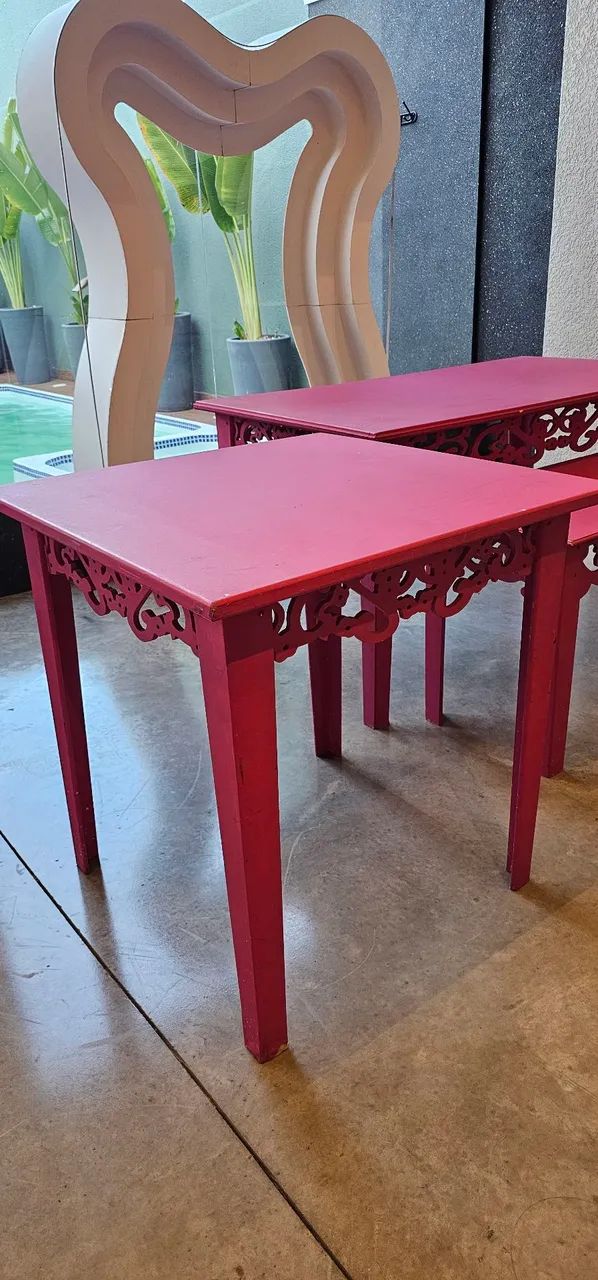 Kit conjunto de 4 mesas para decoração de festas - Foto 4