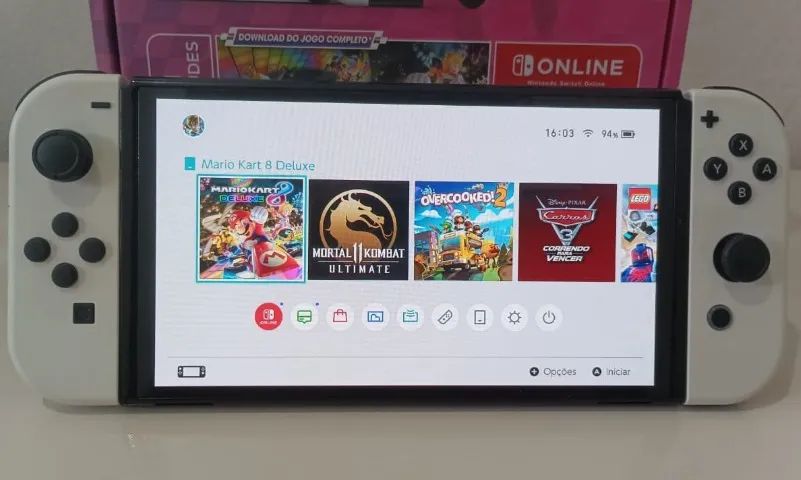 Nintendo Switch Oled (branco) + Jogos  - Foto 3