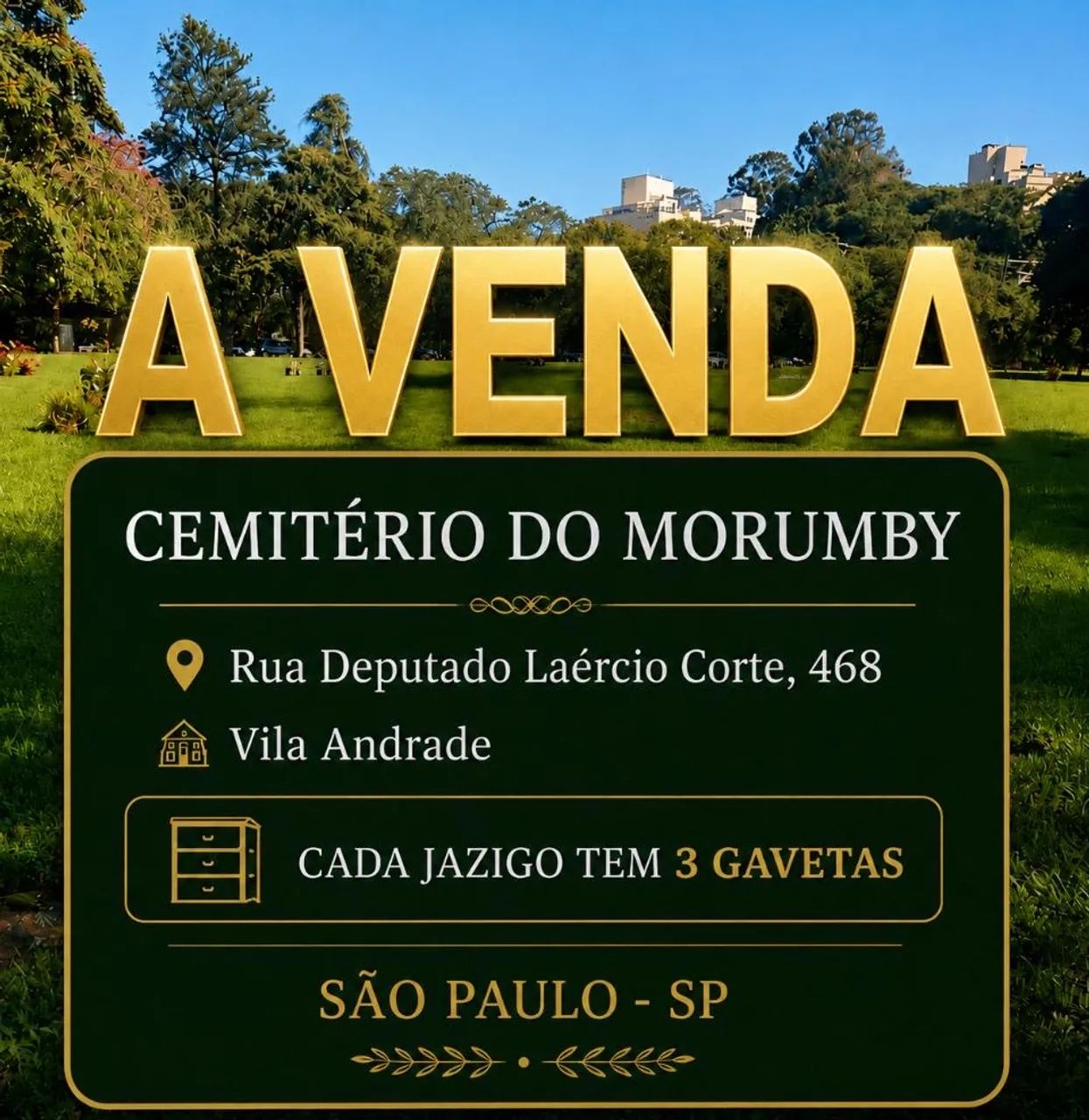 Jazigo Cemitério do Morumby 