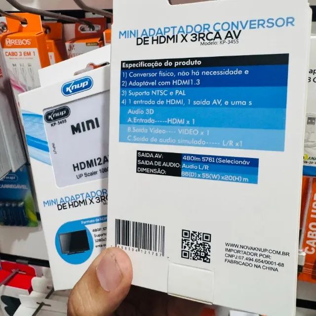 Conversor Hdmi Para Rca Av Video Composto Hdmi2av - Foto 2