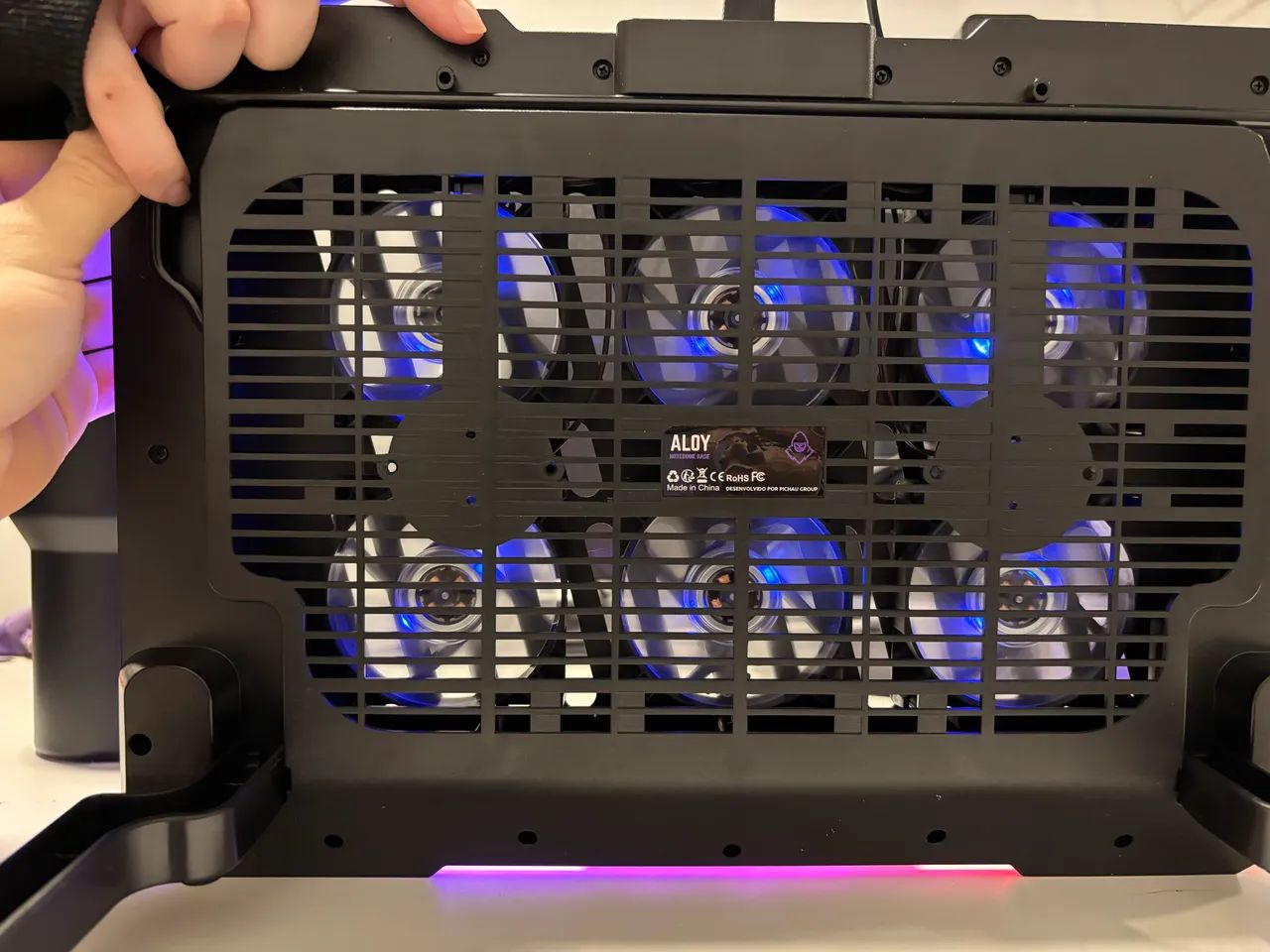 BASE PARA NOTEBOOK MANCER ALOY RGB NOVA - Foto 2