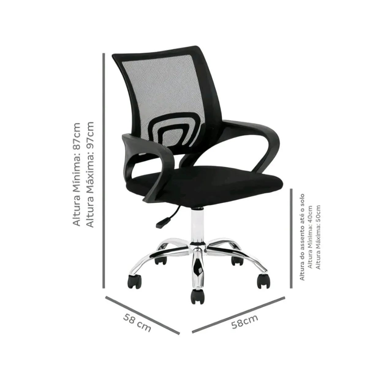 Cadeira De Escritório Mesh para Home Office - Foto 2