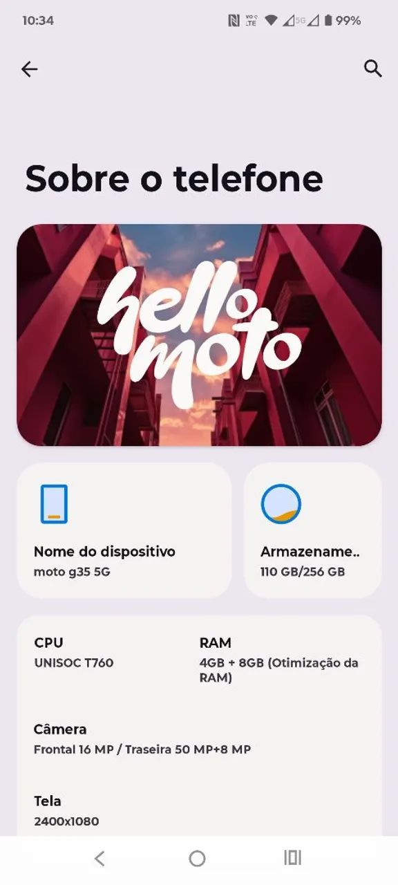 Celular moto g 35