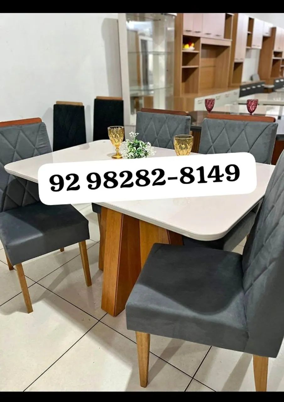 mesa de jantar com 4 cadeiras e entrega gratis