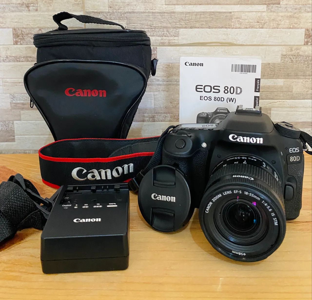 Canon EOS Kit 80D + lente 18-55mm IS STM DSLR - Câmeras e