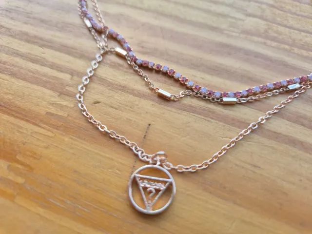 Colar Original Guess Multi. 3 Em 1. Rosê Gold. Novo! - Foto 5