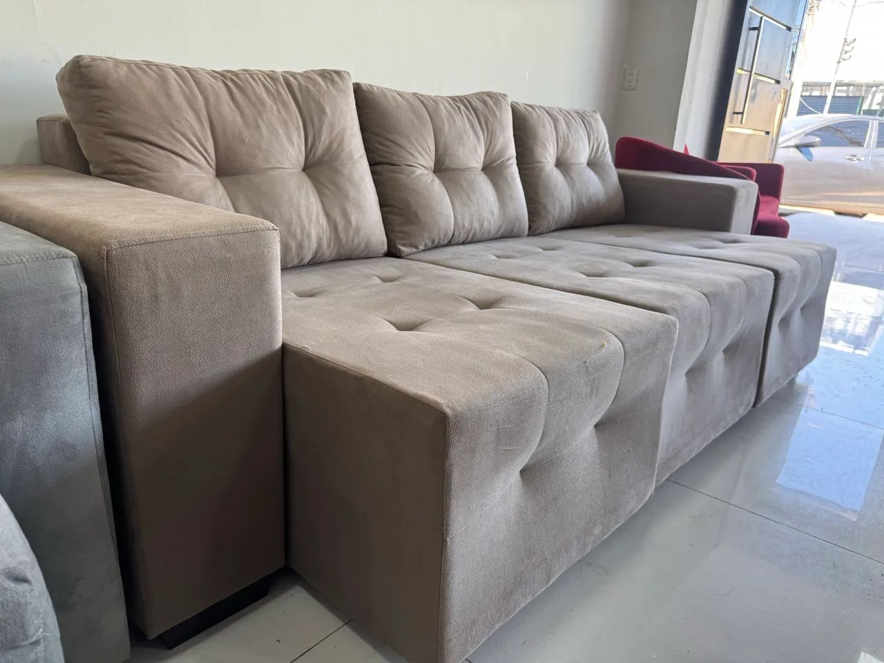 Oferta! Sofá retrátil modelo 3 Lugares  - Foto 3