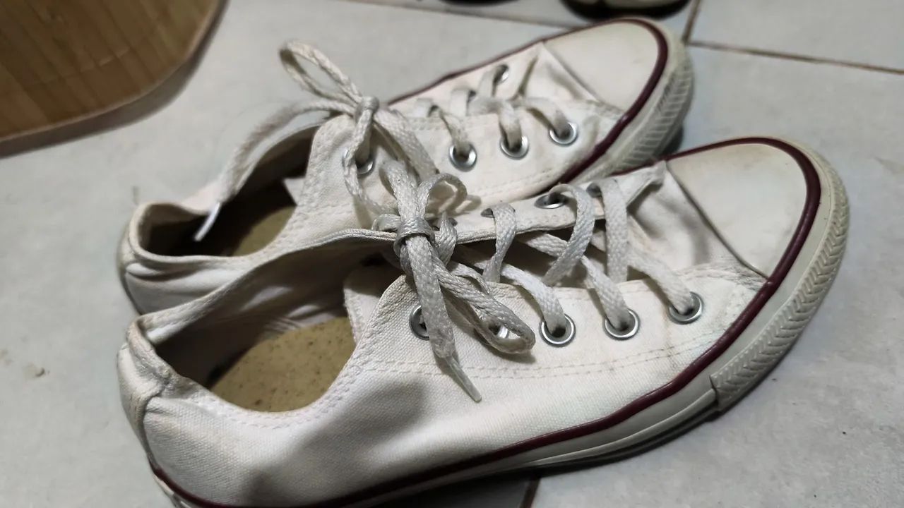 Converse branco tamanho 34