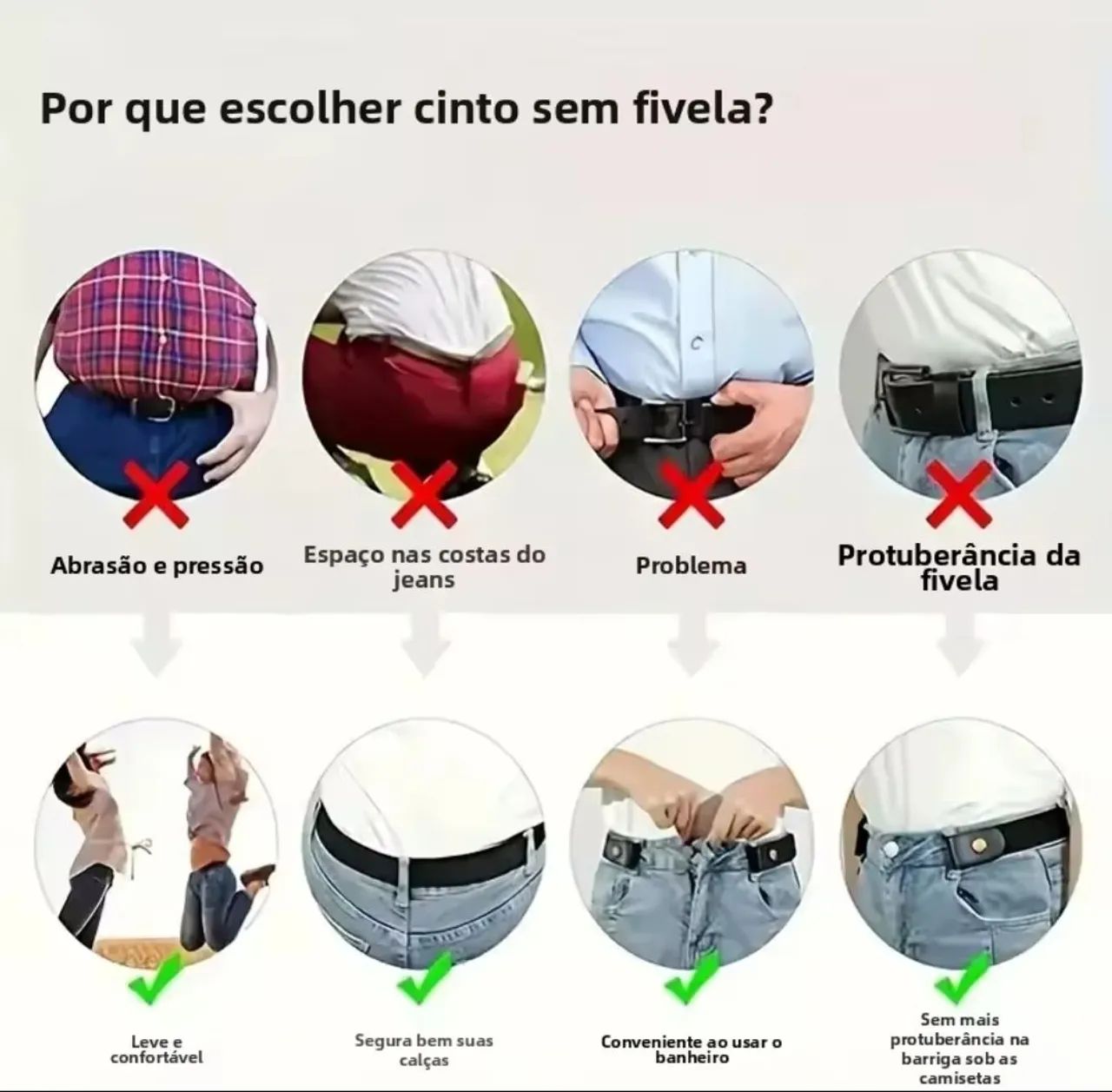 Cinto elástico sem fivela  - Foto 5
