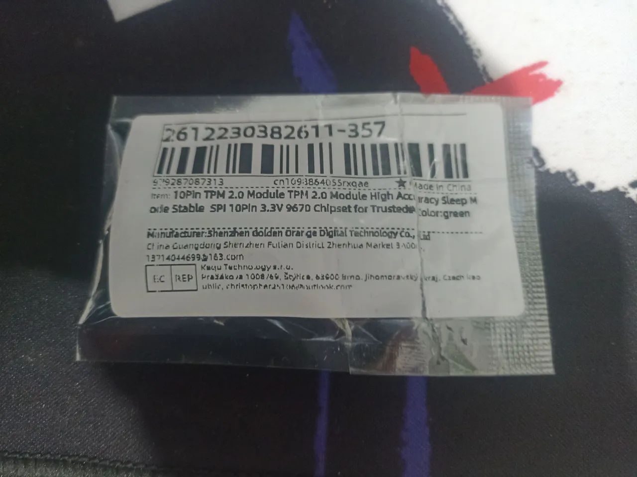 Módulo TPM 2.0 10 PINOS SPI CHIPSET 9670