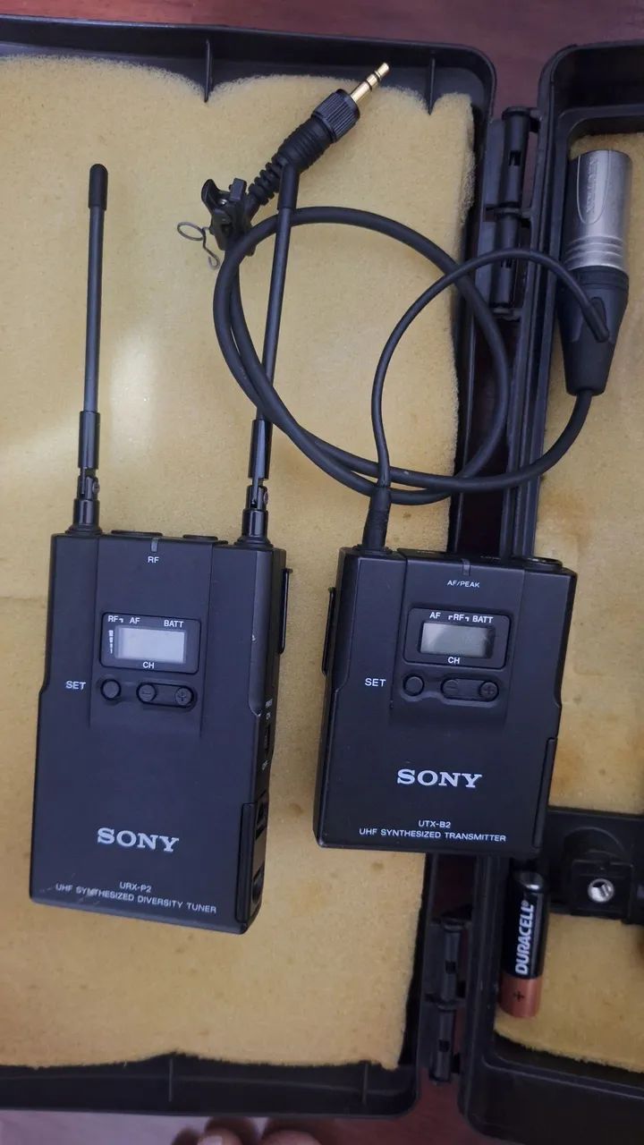 SONY URX-P2 UTX-B2 ワイヤレスマイク　送受信機　カメラ取付 Microfone de lapela sem fio Sony UTX- B2 / URX – P2 – Brazil Camera