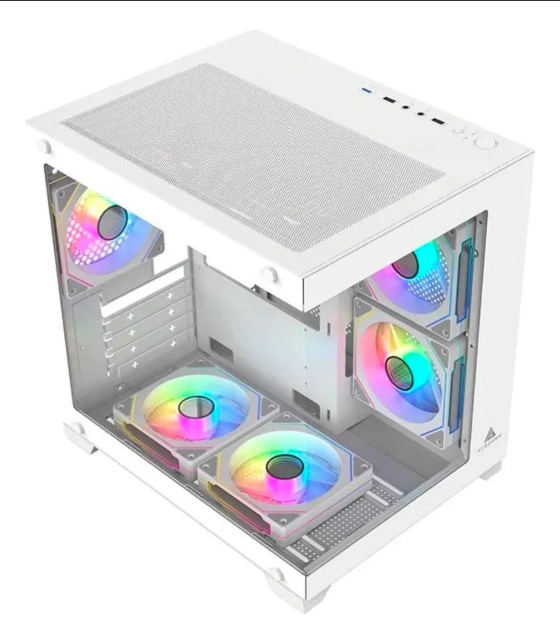 Gabinete PC acegeek branco (sem fans) - Foto 2