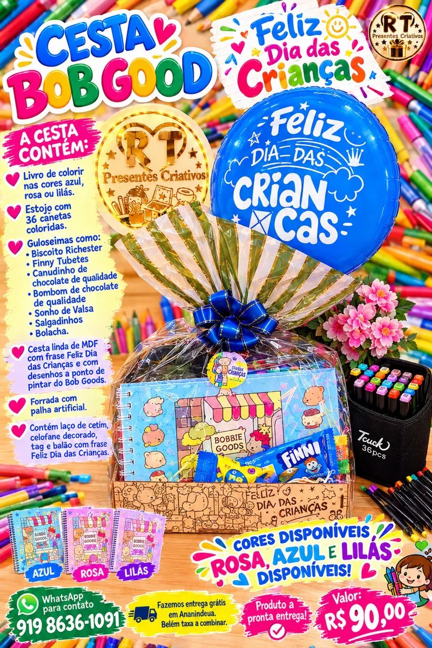 DIA DAS CRIANÇAS CESTAS PRESENTEÁVEIS !