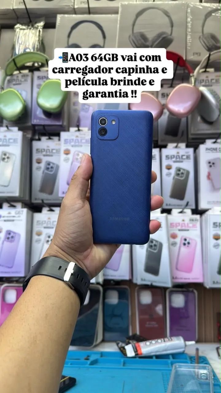 Vendo A03 64gb com capinha, carregador e garantia !! - Foto 2